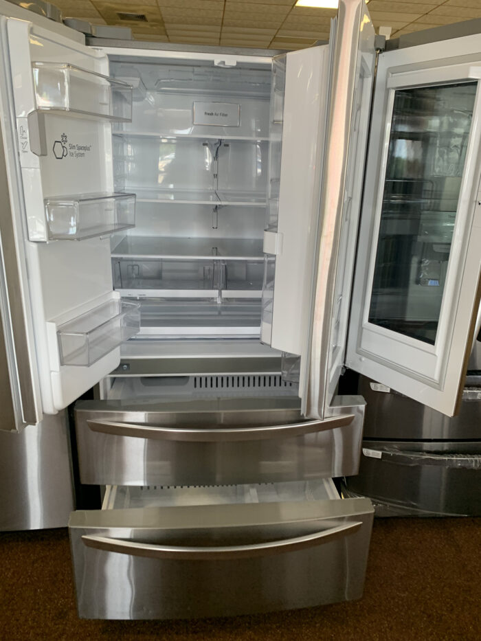 28 cu ft. Smart InstaView Door-in-Door Double Freezer Refrigerator with Craft Ice